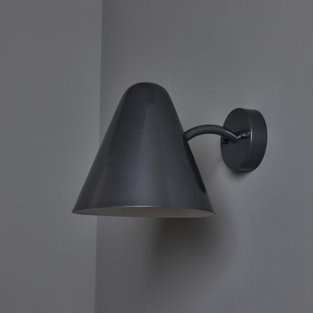 Mid-Century Modern 'ZuZu' Steel Painted Brass Wall Sconce in the Style of Jacques Biny For Sale - Image 10 of 17