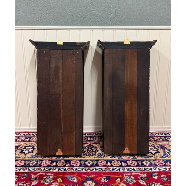 Antique English Pair Bookcases Plate Racks Wall Shelves Hanging Wall Oak 1920-30 For Sale - Image 18 of 18