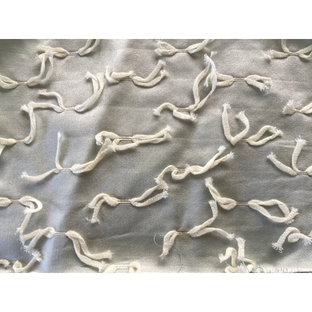 Fabric Samle for New Stroheim & Roman Seafoam Green Pillow With White Threads For Sale