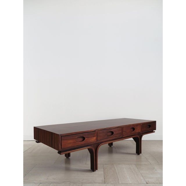 Brown Italian Wood Coffee Tables by Gianfranco Frattni for Bernini, 1960s, Set of 2 For Sale - Image 8 of 18