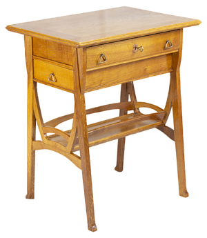 Art Nouveau Side Table in Oakwood