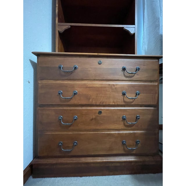 Ethan Allen 1990s Ethan Allen Country Crossings Bookcase With File Cabinet For Sale - Image 4 of 13
