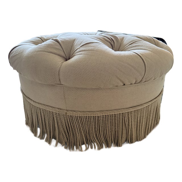 Round Tufted Ottoman For Sale