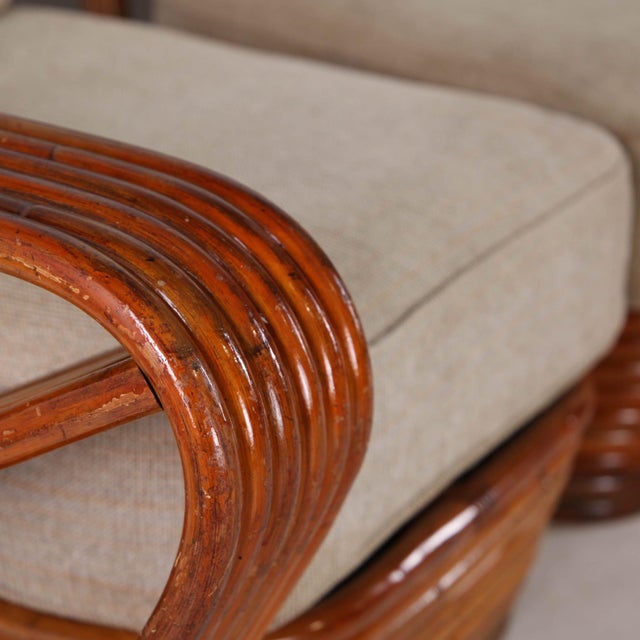 Mid-Century Modern Rattan Sofa from Paul Frankl, 1970s For Sale - Image 3 of 18