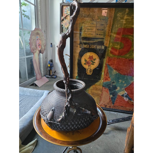 Late 19th Century Japanese Meji Period Ikebana Basket For Sale - Image 4 of 12