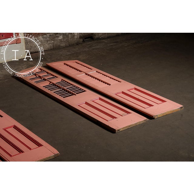Antique Salvaged New Orleans Architectural Door & Window Panel Set For Sale - Image 9 of 14