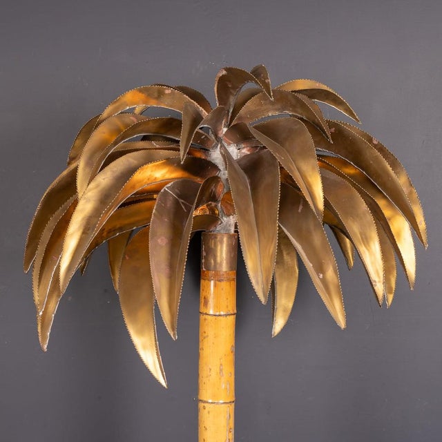 Maison Jansen 20th Century French Palm Tree Floor Lamp by Christian Techoueyres for Maison Jansen, 1970 For Sale - Image 4 of 18