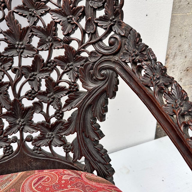 Victorian Anglo-Indian Armchair in Wood, Burma / Republic of the Union of Myanmar, 1880 For Sale - Image 16 of 18