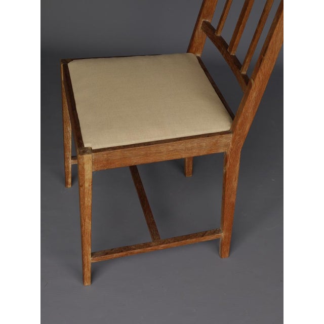 1930s English Arts & Crafts Oak Side Chair. 1930s For Sale - Image 5 of 14