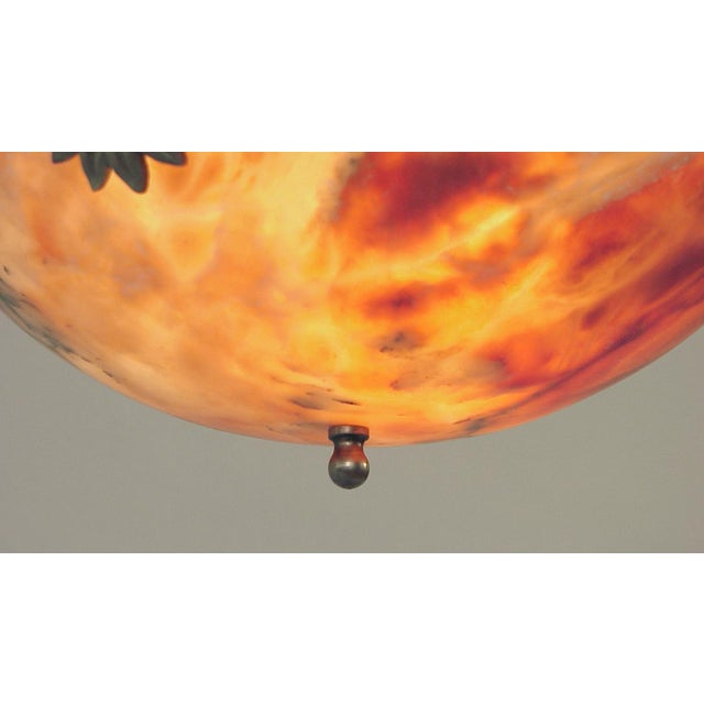 This extraordinary alabaster bowl and its lovely fittings are from France, of course, where lighting production was in its...