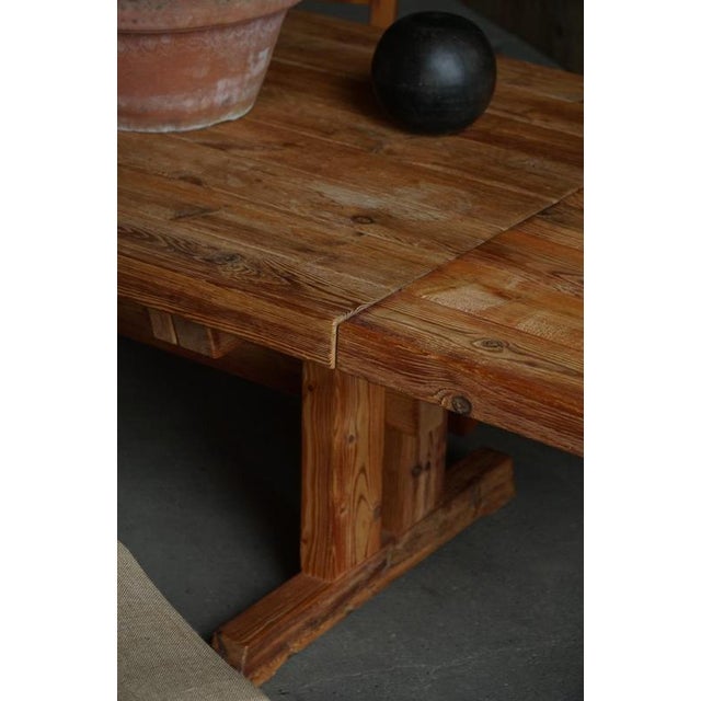 Modern Brutalist Danish Dining Table in Pine by Hans Jørgen Frydendal, 1970s For Sale - Image 16 of 18