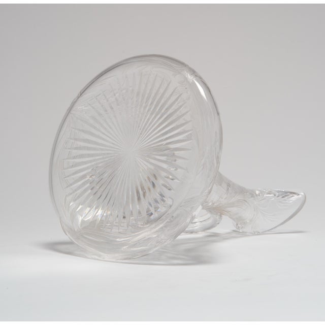 Early 20th Century Art Nouveau Cut Glass Ships Decanter With a Sterling Silver Mounted Stopper, Theodore B Starr For Sale - Image 10 of 10