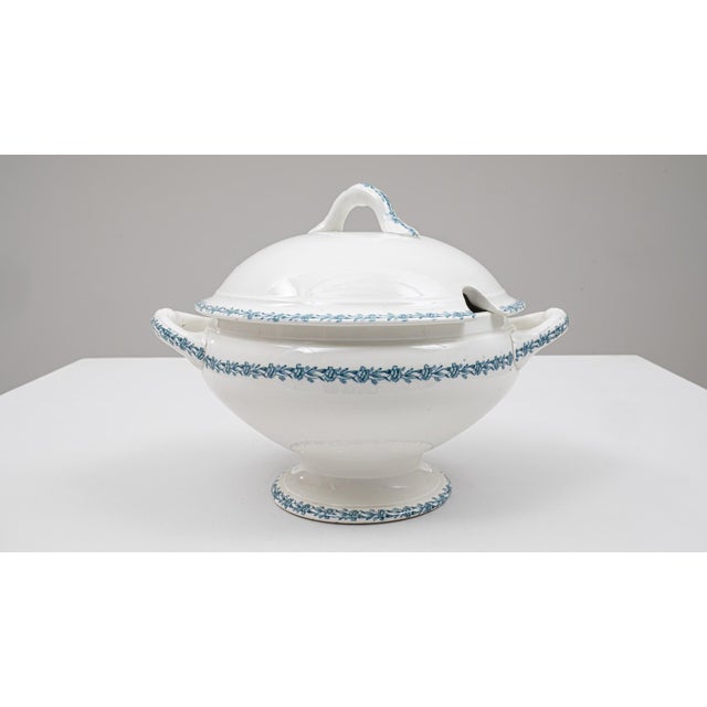 Mid 20th Century Belgian Special Edition Porcelain Tureen With Lid For Sale - Image 11 of 18