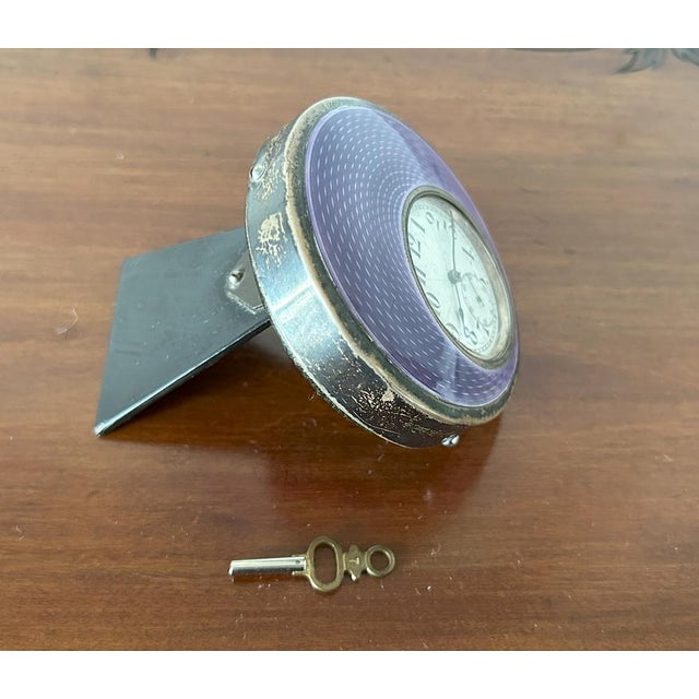 Silver & Enamel Table Clock from Williamson LTD, 1913 For Sale - Image 6 of 17