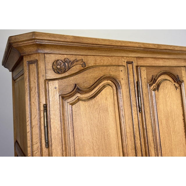 Vintage French Style Wardrobe in Oak For Sale - Image 4 of 13