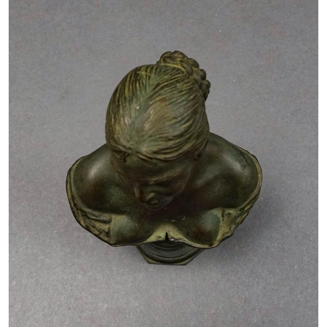 Mid 20th Century Vincenzo Gemito Naples Italy Antique Busto Di Donna Bronze Woman Bust Sculpture For Sale In Miami - Image 6 of 8