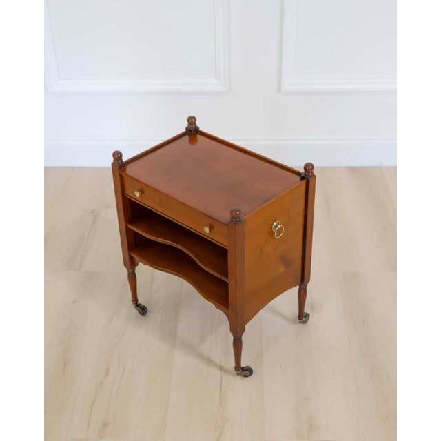 French 20th Century Cherrywood Bedside Table For Sale - Image 4 of 9