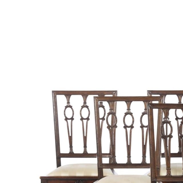 Furniture - Set of six D. Maria chairs - 19th century. Portuguese, 19th century, in chestnut wood, back with openwork...