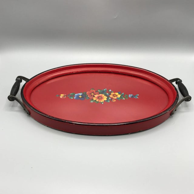 Unusual paper composite dresser or serving tray. The frame is made up of layers of compressed strips of paper that have...