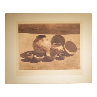 Edward S. Curtis, Cochiti and Sia Pueblo Pottery New Mexico, Photogravure 1925 For Sale