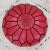Animal Skin Handcrafted Moroccan Leather Pouf Cover – Red Genuine Goat Leather, Hand-Stitched in Marrakech For Sale - Image 7 of 7