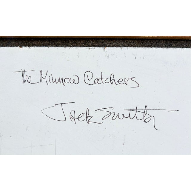 Late 20th Century "The Minnow Catchers" Painting on Canvas by Jack Smith, Atlanta Artist For Sale In Miami - Image 6 of 6