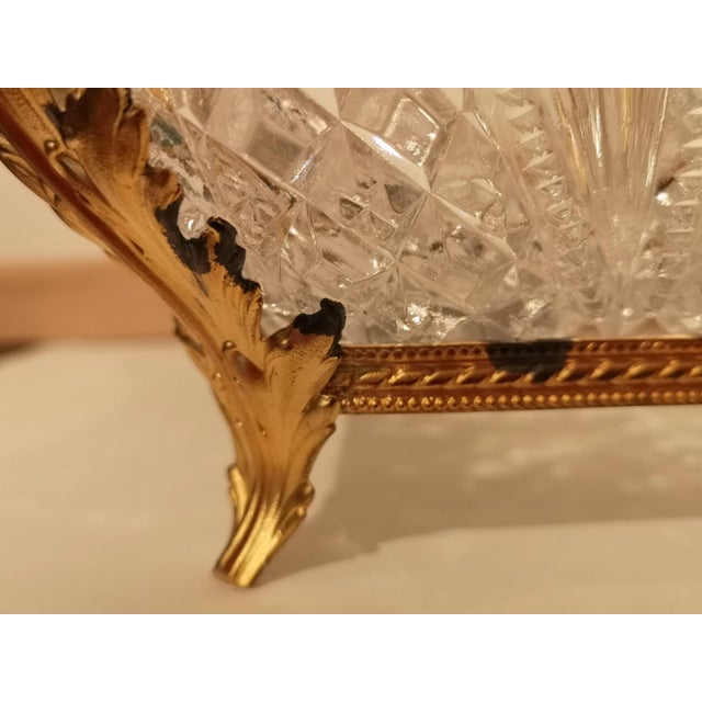 Crystal and Brass Centerpiece Vase For Sale - Image 4 of 18