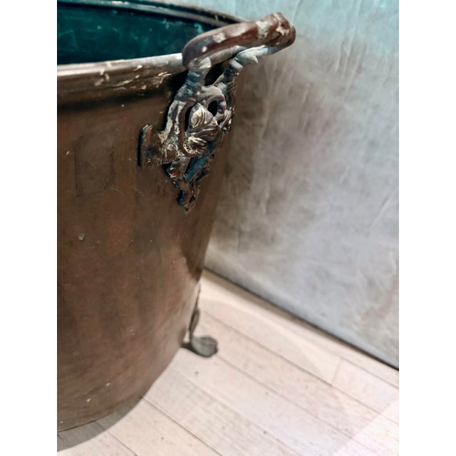Victorian Antique Copper& Brass Fireplace Bin For Sale - Image 3 of 7