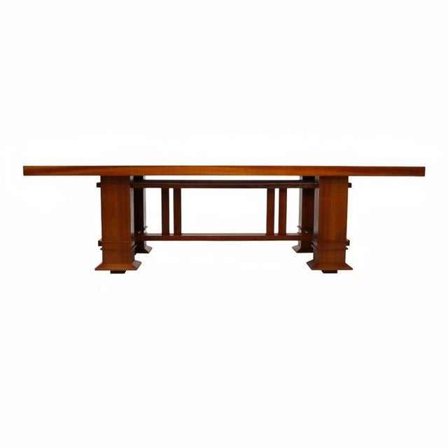 Frank Lloyd Wright 1980s Italian Atelier Int'l Frank Lloyd Wright “Allen” Cherry Conference Table Reprod. For Sale - Image 4 of 10