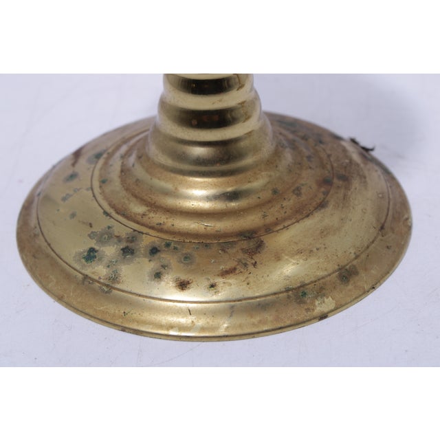 Pair of Virginia Metalcrafters Brass Colonial Williamsburg Candlesticks For Sale In Philadelphia - Image 6 of 13