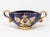 Vintage Italian Pottery Decorative Handled Bowl in Navy With Gold Decoration For Sale - Image 11 of 15