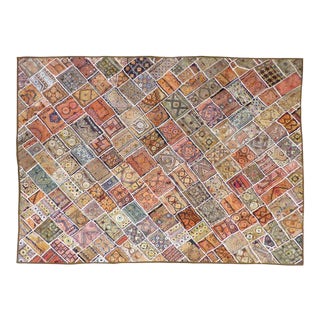 Antique Indian Wedding Saree Quilt For Sale