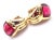 Vintage Bulgari Bvlgari Pink Tourmaline Yellow & White Gold Earrings, Pair For Sale - Image 9 of 12