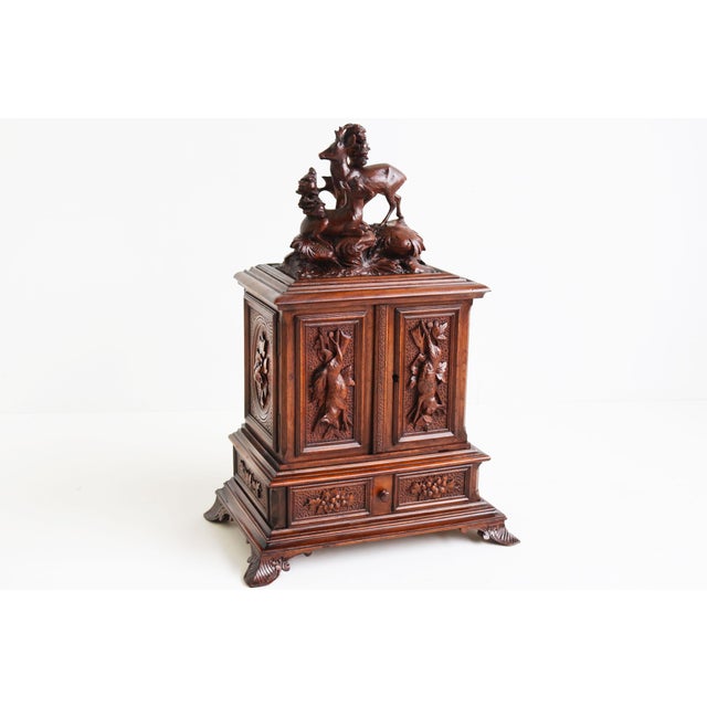 Antique Black Forest Cigar Box in Walnut, 1880 For Sale - Image 15 of 15