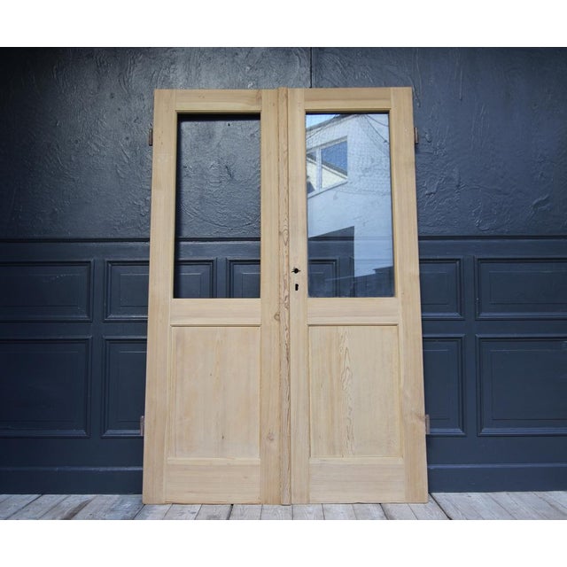 Antique Double Door in Pine, 1890s For Sale - Image 3 of 18