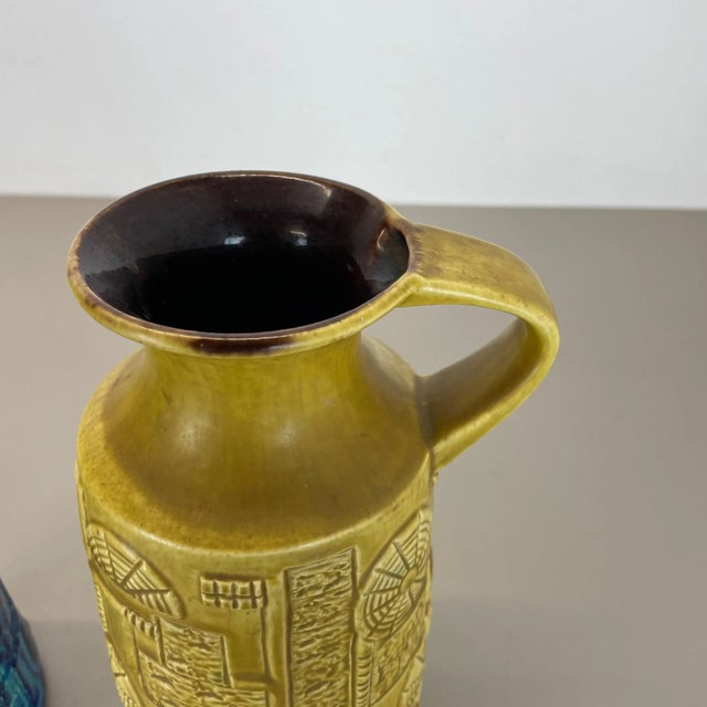 Fat Lava Op Art Pottery Vases from BAY Ceramics, Germany, 1970s, Set of 2 For Sale - Image 15 of 18