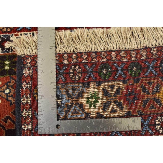 Yalameh Rug 5' X 6'6'' Multicolor Wool Vintage Tribal Hand-Knotted Carpet For Sale - Image 12 of 12