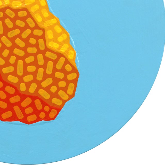 Circle Tangelo - Vibrant Abstract Fruit Still Life Painting on Panel - Original Artwork by Will Beger For Sale - Image 4 of 9