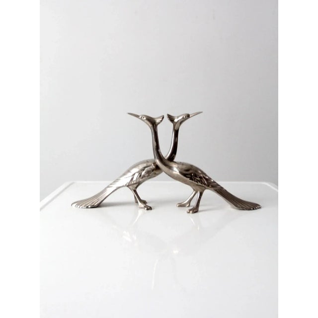 Mid-Century Modern Mid-Century Peacock Figurines Pair For Sale - Image 3 of 11