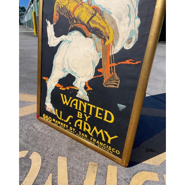 World War I WWI Recruitment Poster, General Pershing “You Are Wanted by US Army”