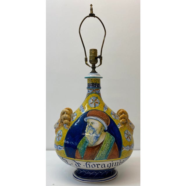 Mid Century Hand Painted Italian Table Lamp C.1950 For Sale - Image 13 of 13