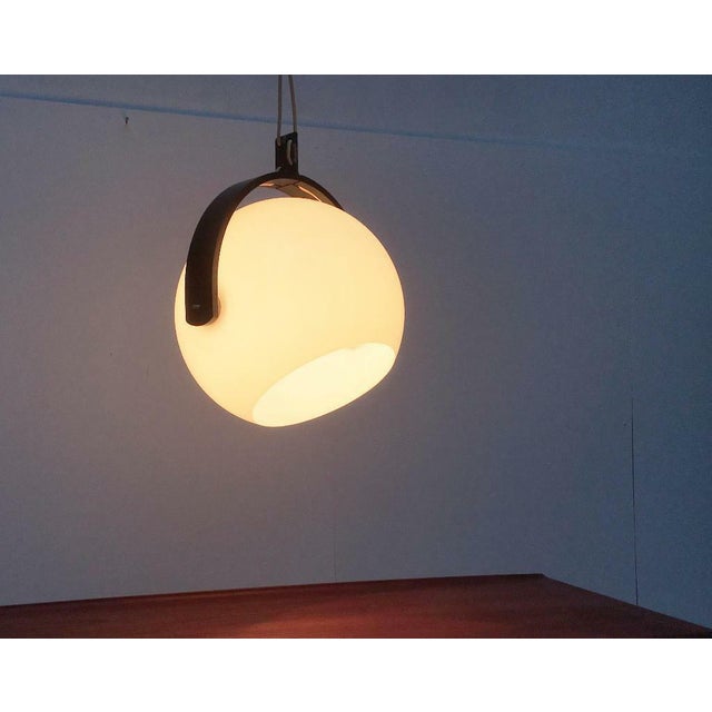 Mid-Century Swiss Space Age Plastic & Plywood Pendant Lamp from Temde, 1960s For Sale - Image 6 of 18