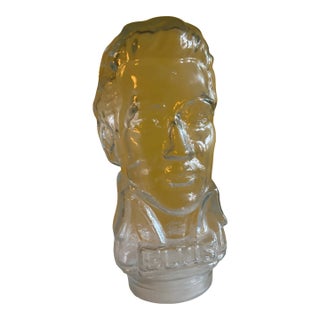 Vintage 1960s-70s Glass Elvis Head Bust by Ingrid Glass Made in West Germany For Sale