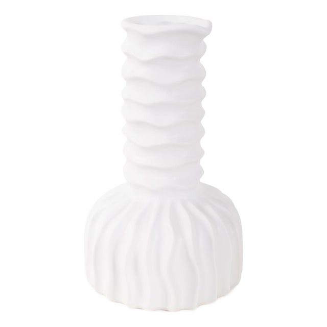 Herring Bulbous Abstract Vase- Tall For Sale