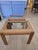 Vintage Drexel Style Heritage Accolade Collection Glass-Top End Tables With Oak Wood Frames. For Sale - Image 4 of 9