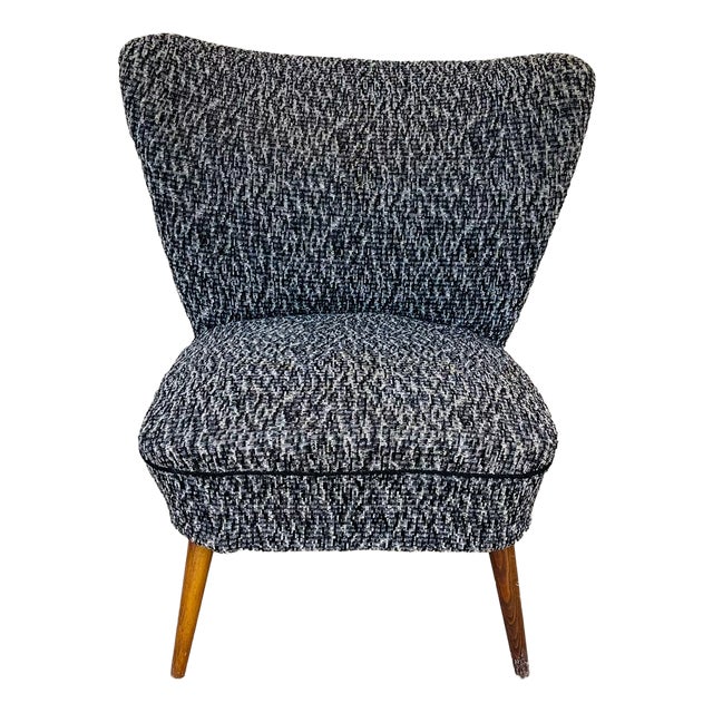 Vintage Chair in Heather Grey Fabric, 1960s For Sale