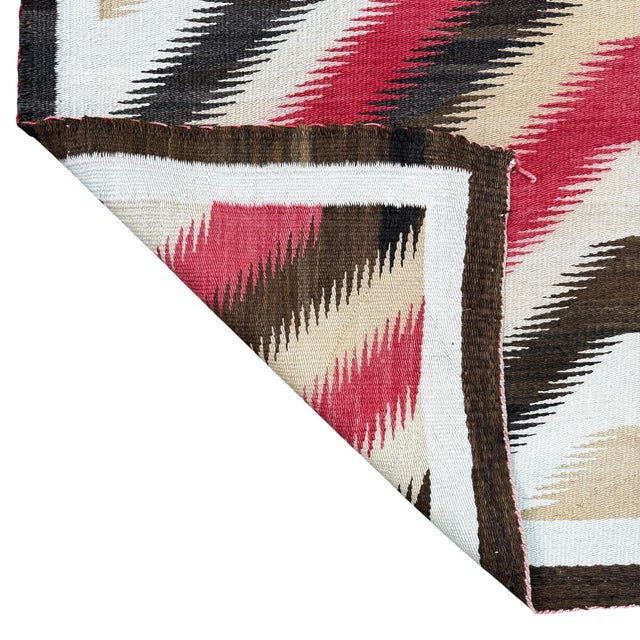 Mounted Early 20th Century Diné Eye Dazzler Rug For Sale - Image 12 of 14