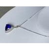 17 Carat AAA Tanzanite and Diamond Pendant or Necklace 18 Karat White Gold For Sale - Image 16 of 18