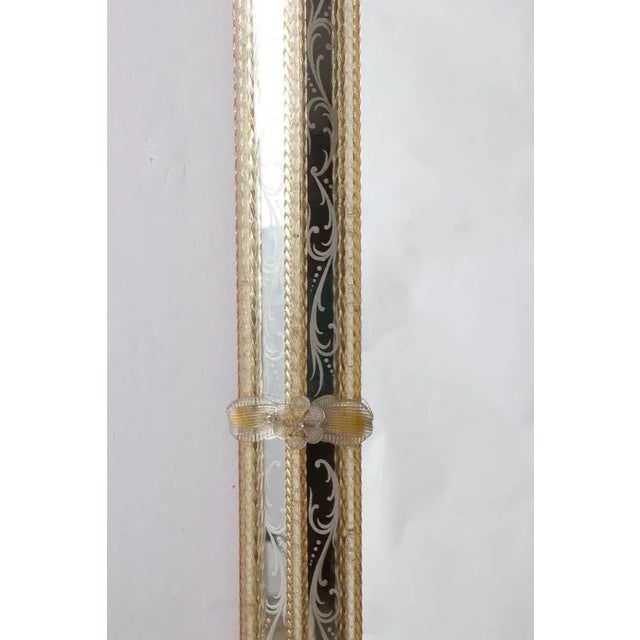 Mid-Century Venetian Mirror in Blown Glass, 1960 For Sale - Image 6 of 8