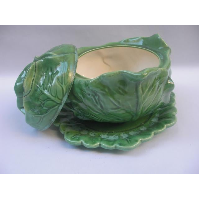 Lidded Holland Mold Cabbage Bowl With Plate Chairish